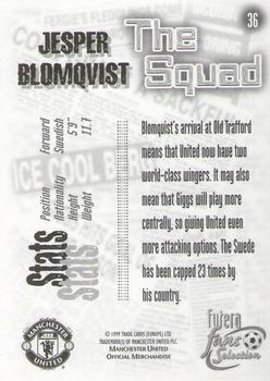 1999 Futera Manchester United Fans' Selection #36 Jesper Blomqvist Back
