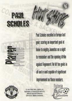 1999 Futera Manchester United Fans' Selection #46 Paul Scholes Back