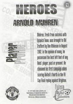 1999 Futera Manchester United Fans' Selection #63 Arnold Muhren Back