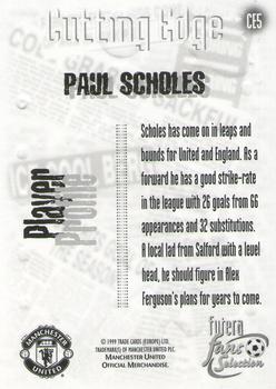 1999 Futera Manchester United Fans' Selection - Cutting Edge Embossed #CE5 Paul Scholes Back