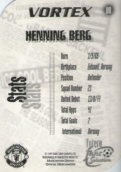 1999 Futera Manchester United Fans' Selection - Vortex #V8 Henning Berg Back