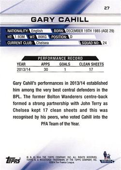 2014 Topps Premier Gold #27 Gary Cahill Back