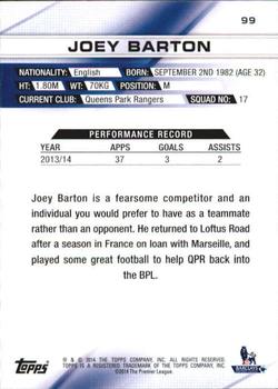 2014 Topps Premier Gold #99 Joey Barton Back