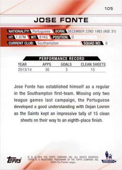 2014 Topps Premier Gold #105 Jose Fonte Back