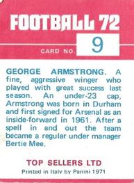 1971-72 Panini Football 72 #9 George Armstrong Back