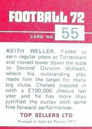 1971-72 Panini Football 72 #55 Keith Weller Back