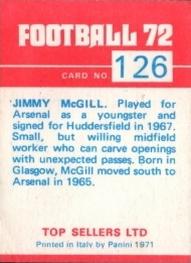 1971-72 Panini Football 72 #126 Jimmy McGill Back