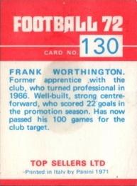 1971-72 Panini Football 72 #130 Frank Worthington Back