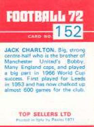 1971-72 Panini Football 72 #152 Jack Charlton Back