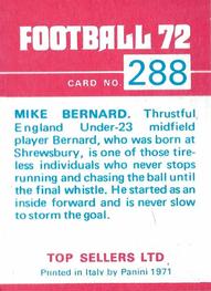 1971-72 Panini Football 72 #288 Mike Bernard Back