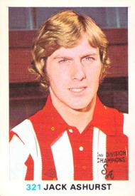 1977-78 FKS Publishers Soccer Stars #321 Jack Ashurst Front
