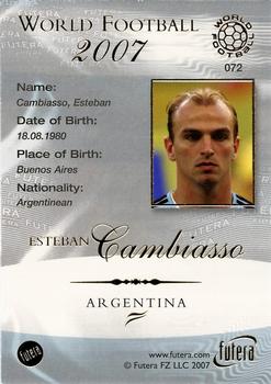 2007 Futera World Football Foil #72 Esteban Cambiasso Back