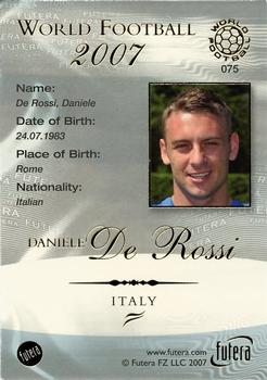 2007 Futera World Football Foil #75 Daniele De Rossi Back