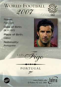 2007 Futera World Football Foil #82 Luis Figo Back