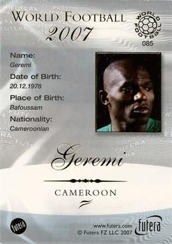 2007 Futera World Football Foil #85 Geremi Back