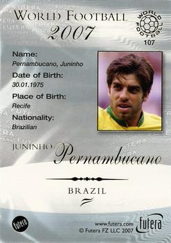 2007 Futera World Football Foil #107 Juninho Pernambucano Back