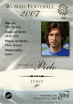 2007 Futera World Football Foil #109 Andrea Pirlo Back
