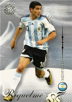 2007 Futera World Football Foil #113 Juan Roman Riquelme Front