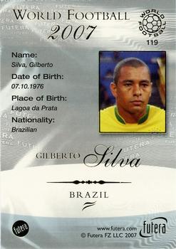 2007 Futera World Football Foil #119 Gilberto Silva Back