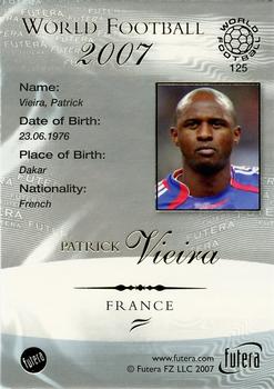 2007 Futera World Football Foil #125 Patrick Vieira Back