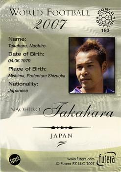 2007 Futera World Football Foil #183 Naohiro Takahara Back