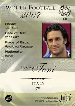 2007 Futera World Football Foil #186 Luca Toni Back