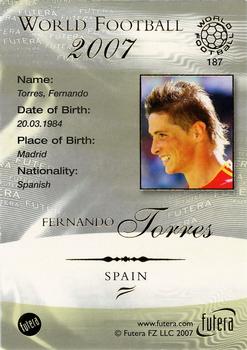 2007 Futera World Football Foil #187 Fernando Torres Back