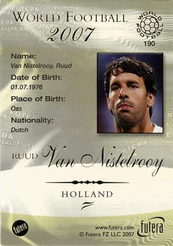 2007 Futera World Football Foil #190 Ruud Van Nistelrooy Back