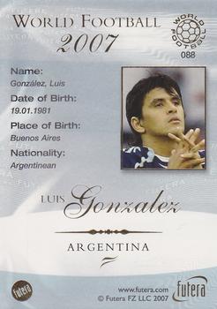 2007 Futera World Football Foil #88 Luis Gonzalez Back