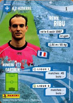 2009 Panini Foot Cards #1 Rémy Riou Back