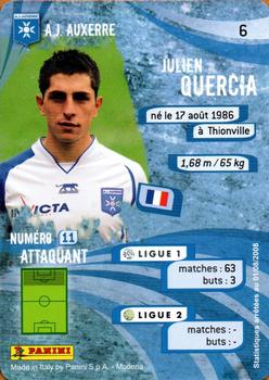 2009 Panini Foot Cards #6 Julien Quercia Back