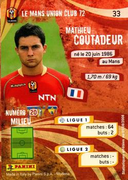 2009 Panini Foot Cards #33 Mathieu Coutadeur Back