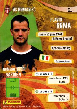 2009 Panini Foot Cards #61 Flavio Roma Back