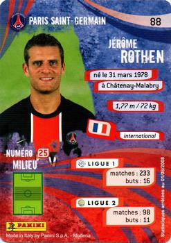 2009 Panini Foot Cards #88 Jérôme Rothen Back