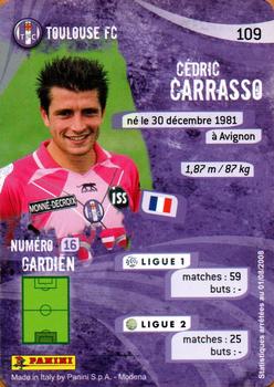 2009 Panini Foot Cards #109 Cédric Carrasso Back