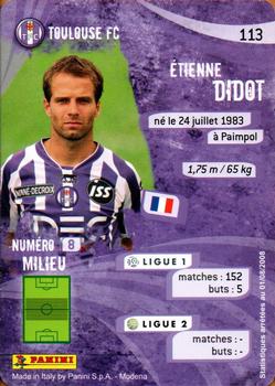 2009 Panini Foot Cards #113 Etienne Didot Back