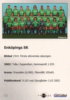 2003 Card Cabinet Allsvenskan #46 Enköpings SK Back