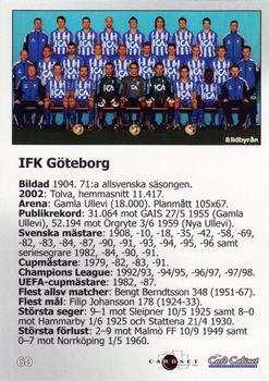 2003 Card Cabinet Allsvenskan #60 IFK Göteborg Back