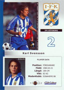 2003 Card Cabinet Allsvenskan #62 Karl Svensson Back