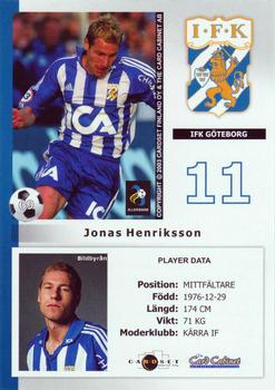 2003 Card Cabinet Allsvenskan #69 Jonas Henriksson Back