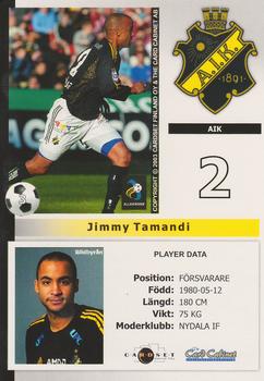 2003 Card Cabinet Allsvenskan #3 Jimmy Tamandi Back