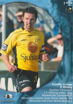 2003 Card Cabinet Allsvenskan - Captains #3 Kristoffer Arvhage Back