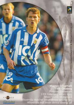 2003 Card Cabinet Allsvenskan - Captains #5 Magnus Erlingmark Back
