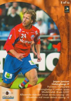 2003 Card Cabinet Allsvenskan - Captains #8 Jesper Jansson Back