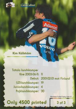 2003 Card Cabinet Allsvenskan - Kim Källström Special #3 Kim Källström Back
