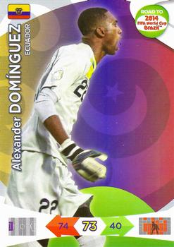 2013 Panini Adrenalyn XL Road to 2014 FIFA World Cup Brazil - Team Update Ecuador #NNO Alexander Dominguez Front