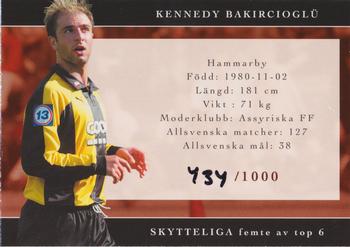 2004 Card Cabinet Allsvenskan - Skytteliga #5 Kennedy Bakircioglü Back