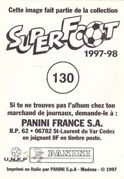 1997-98 Panini SuperFoot Stickers #130 Marc Libbra Back