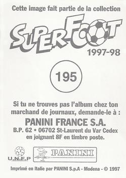1997-98 Panini SuperFoot Stickers #195. Supporters (Paris Saint-Germain) Back