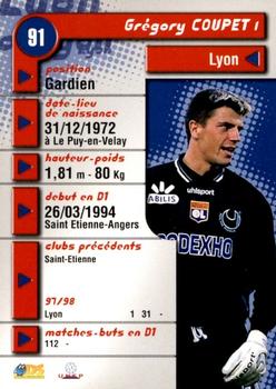 1998-99 DS France #91 Gregory Coupet Back